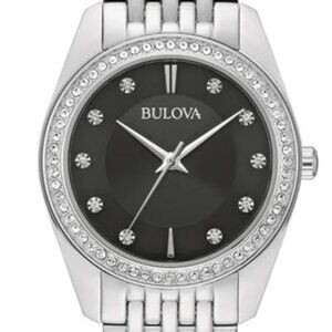 Bulova 96L317 Classic Crystal Stainless Steel Quartz Women's Watch